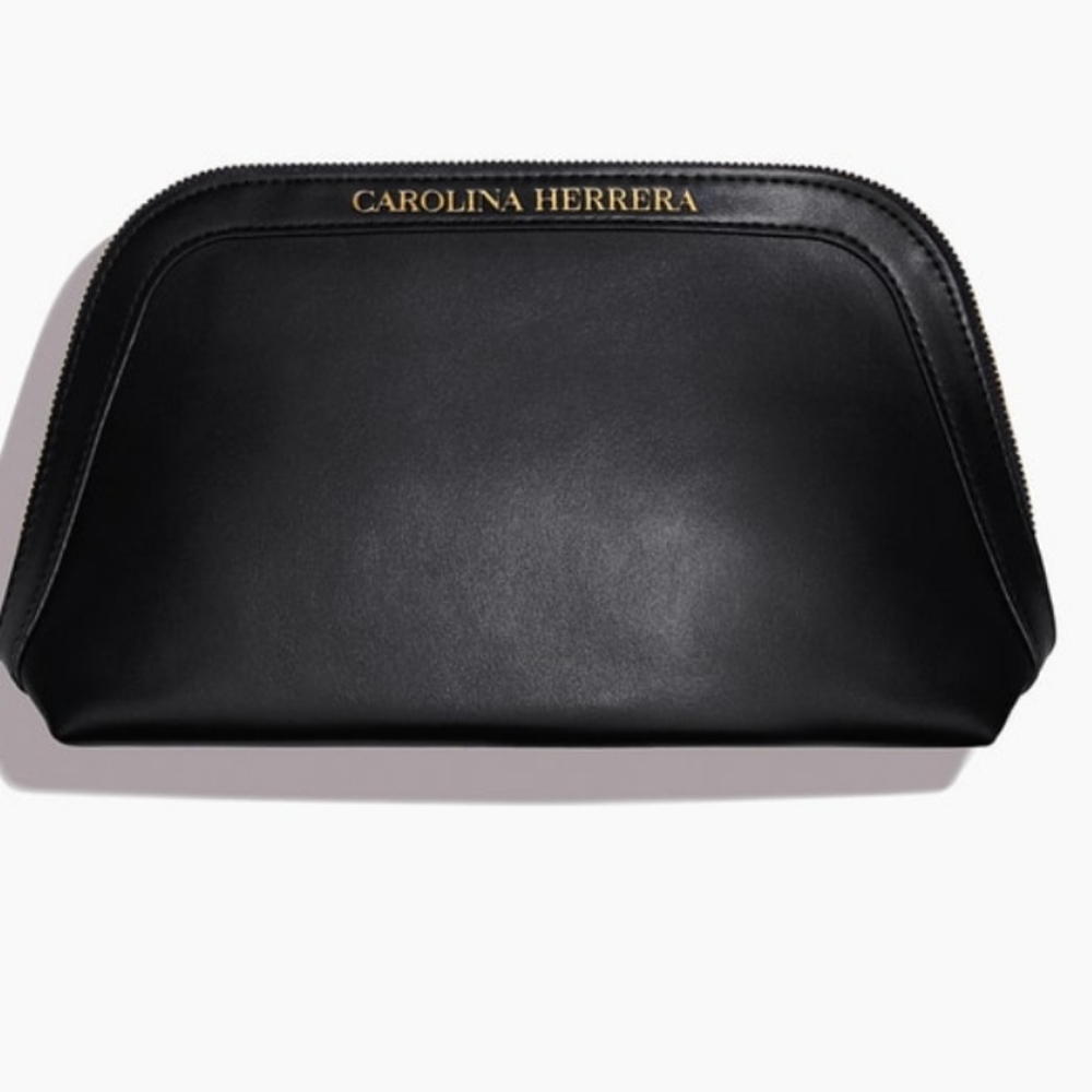 NWT Carolina Herrera Black Cosmetic Bag